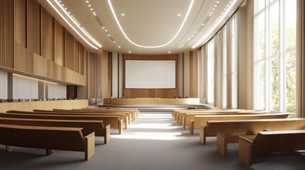 Modern Lecture Hall. AI generated illustration.