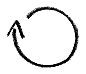 Recycle Arrow Icon - Crayon Chalk Drawing