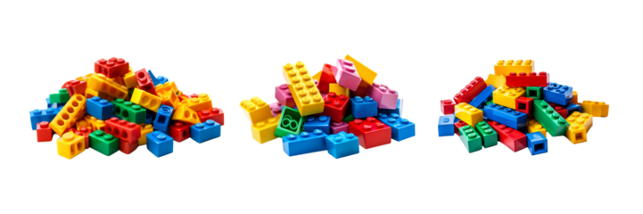 Set up the puzzle to play. Detailed on a transparent background of toy train heads on transparent background.