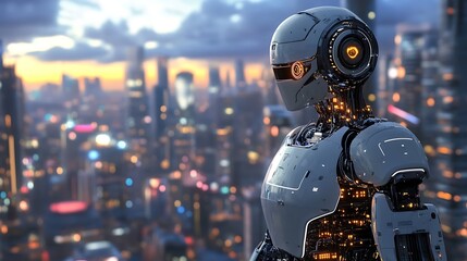 A Realistic Humanoid Robot With Blue Eyes