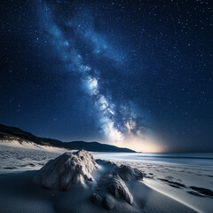  night sky, you will feel an unprecedented sense of peace and tranquility. It's as if the whole world stands still and only you and the starry sky exist. This feeling is both mysterious and wonderful