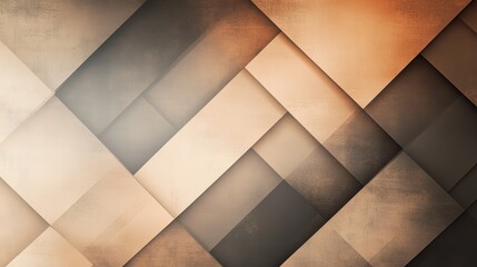 A sophisticated abstract background featuring geometric shapes in warm tones of brown and orange, ideal for modern design projects.