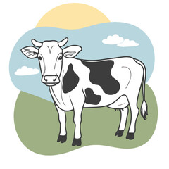 Cow design and vector art.