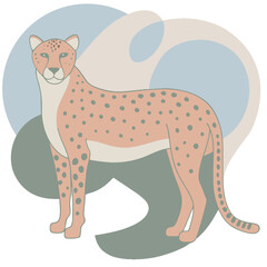 Cheetah design and vector art.