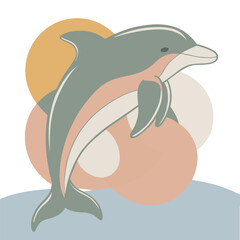 Dolphin design and vector art.