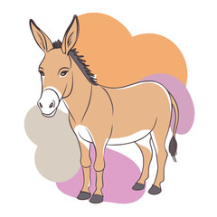 Donkey vector design and art.