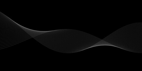 black background wave lines abstract design vector format 3d waves background for desktop