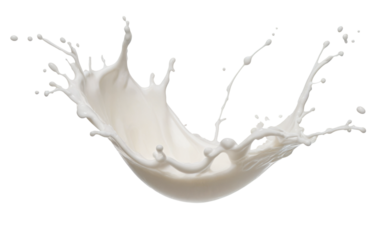 white splashes, milk, protein, on a transparent background