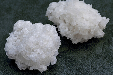 macro shot of sea salt crystals