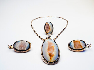 Bright gems isolated on a white background