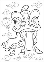 dragon coloring book page