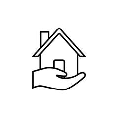 Hostel icon vector. Home illustration sign. House symbol or logo.