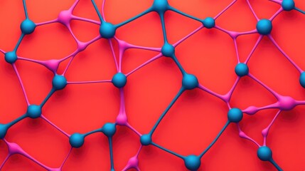 Interconnected Kolmogorov-Arnold networks, vibrant composition, seamless connectivity, abstract digital design, complex geometry