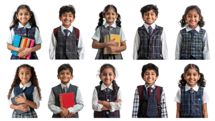 PNG Indian student element set, transparent background