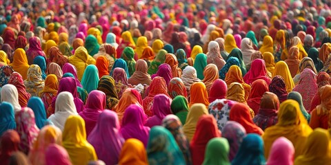 Joyful Sikh Family Celebration: Abstract Illustration of Traditional Festival. Vibrant Depiction of Cultural Heritage and Religious Unity. Minimalist Design with Elegant Textures for Diverse Graphic A