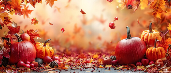 Thanksgiving or Halloween poster background image for celebrating the holiday, putting texts, thanksgiving mood design