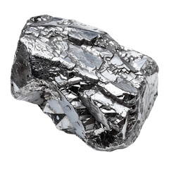Naklejka premium Silver In Its Rawest Form, This Nugget Of Mineral Wealth Gleams Like A Treasure, Isolated On A Transparent Background, Reflecting Natural Beauty And Luxury. 