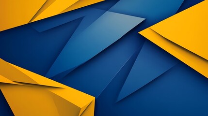 Abstract Blue and Yellow Geometric Shapes