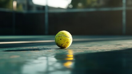 Tennis ball on court