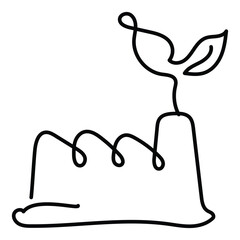 Eco-Friendly Industrial Growth Icon Design. Represents Sustainable Development, Green Industry, Environmental Responsibility, Eco-Friendly Practices. Vector icon with editable Strokes and Colors.