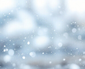 Fototapeta premium Winter Snow Scenery Bokeh Blur Winter snow Scenery Wallpaper Graphic Illustration, Generative AI
