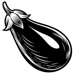 Eggplant Silhouette Black Vector