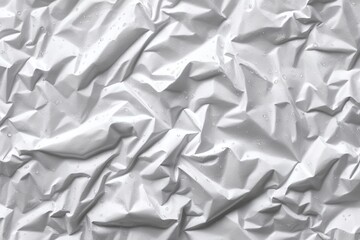 Obraz premium Wet Crumpled White Paper Texture for Background and Header Design Ideas