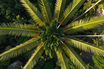 Bird�s-eye View of Tropical Habitats with Structural Design of Areca and Coconut Palms