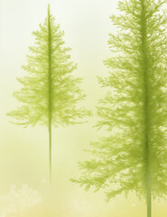 Obraz premium green background - abstract green christmas tree - Generative AI
