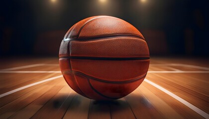 Obraz premium Basketball on the court
