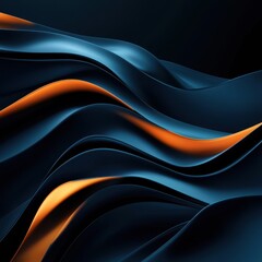 Fototapeta premium Abstract Blue and Orange Swirl Design Perfect for Artistic Backgrounds and Creative Projects, Ample Copyspace
