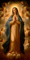 Immaculate Heart of Mary. AI generative.