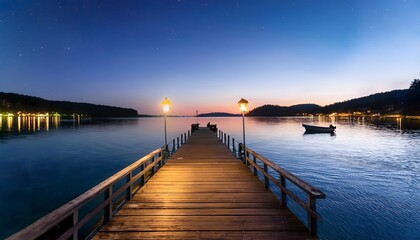 Fototapeta premium Pier at dusk