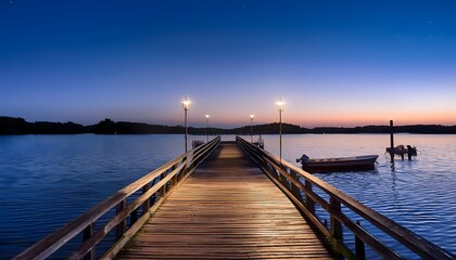 Fototapeta premium Pier at sunset