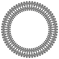 Vintage frame border ornament vector. Ethnic seamless round pattern. Mandala Floral Baroque. Classic antique ornate element. Decorative border for frame, textile, fabric, rug, tattoo, ceramic.