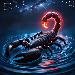 Scorpio The Celestial Scorpion in the Depths of a Cosmic Lagoon