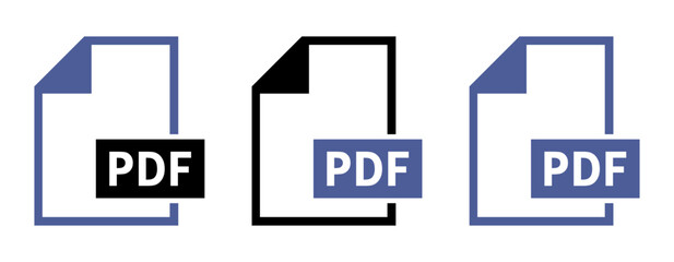 zestaw ikon pliku PDF