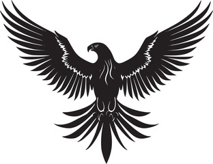 Fototapeta premium Soaring Black Eagle: A Powerful Vector Graphic for Bold Designs