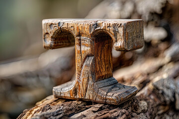 Rustic Wooden Letter T