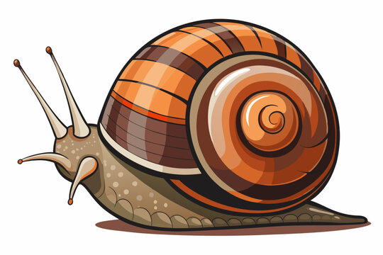 recommend clip art: Snail vector color illustration