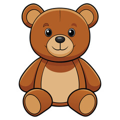 Cute Teddy Bear Cartoon Vector Illustration