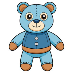Fototapeta premium Cute Teddy Bear Cartoon Vector Illustration