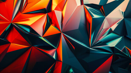 Bright shards of light and color blend to create a vibrant abstract pattern, showcasing a mesmerizing interplay of shapes and hues against a dark backdrop.
