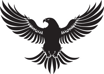 Fototapeta premium Soaring Black Eagle: A Powerful Vector Graphic for Bold Designs