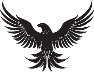 Fototapeta premium Soaring Black Eagle: A Powerful Vector Graphic for Bold Designs