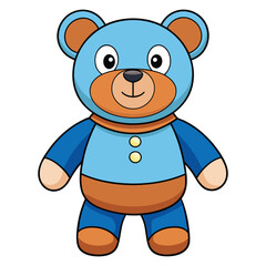 Fototapeta premium Cute teddy bear doll cartoon vector
