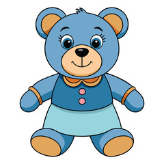Fototapeta premium Cute teddy bear doll cartoon vector