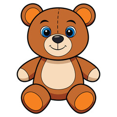 Fototapeta premium Cute teddy bear doll cartoon vector