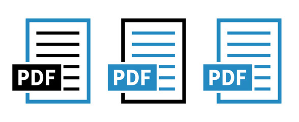 zestaw ikon pliku PDF © robert6666