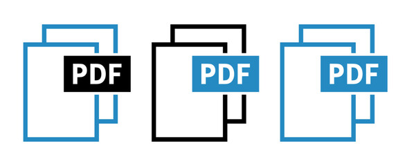 zestaw ikon pliku PDF